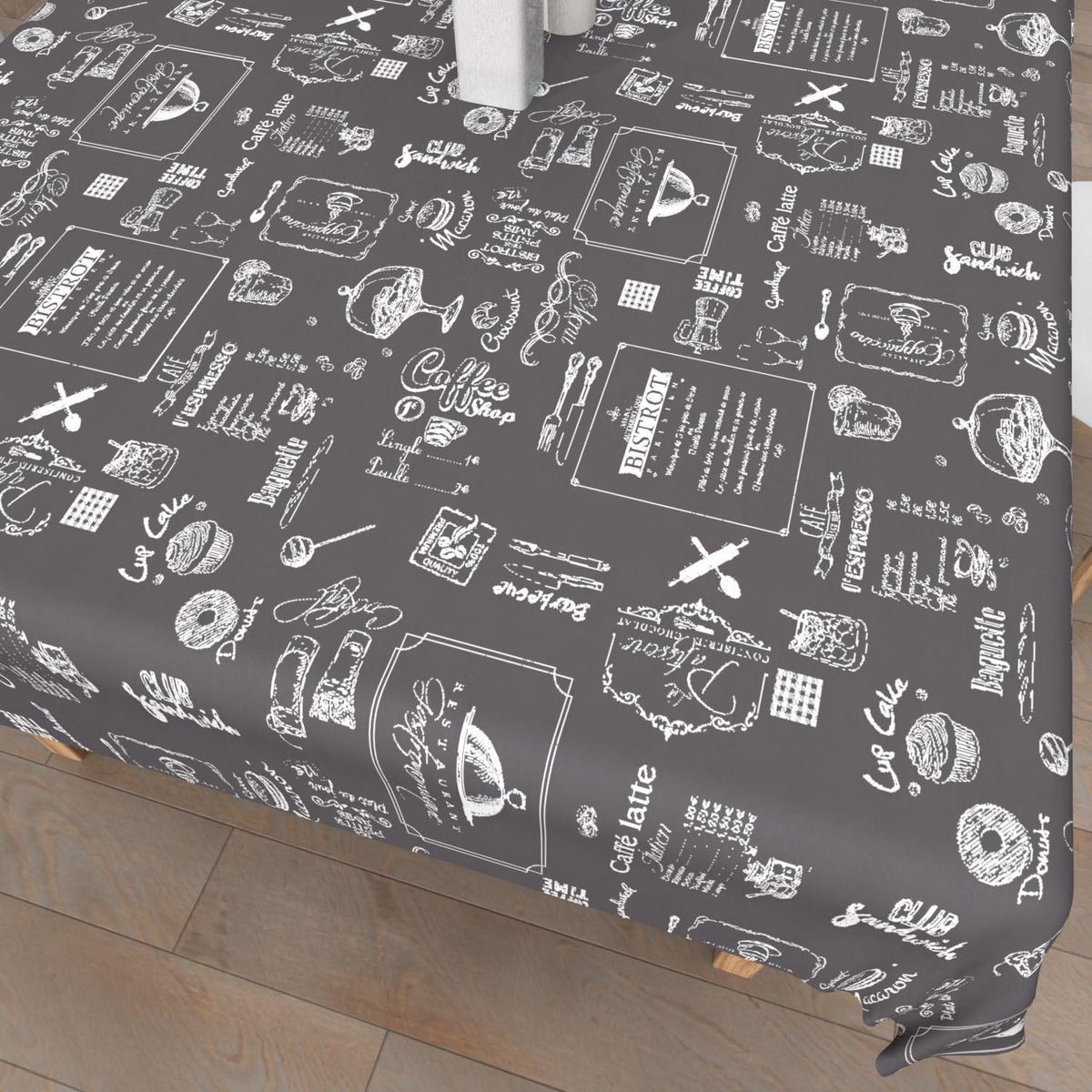 SOLEIL D'OCRE Nappe imprimée anti-tâches COFFEE, par Soleil d'Ocre