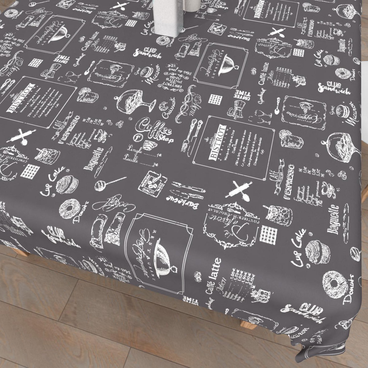 SOLEIL D'OCRE Nappe imprimée anti-tâches COFFEE, par Soleil d'Ocre