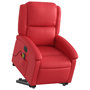 Voir la diapositive 3 : VIDAXL Fauteuil inclinable de massage electrique rouge similicuir