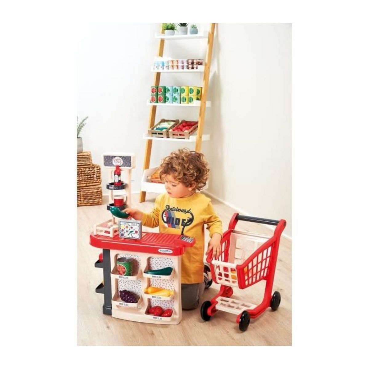 Ecoiffier Sortie de caisse + chariot - ECOIFFIER - 1676 - Un vrai petit magasin