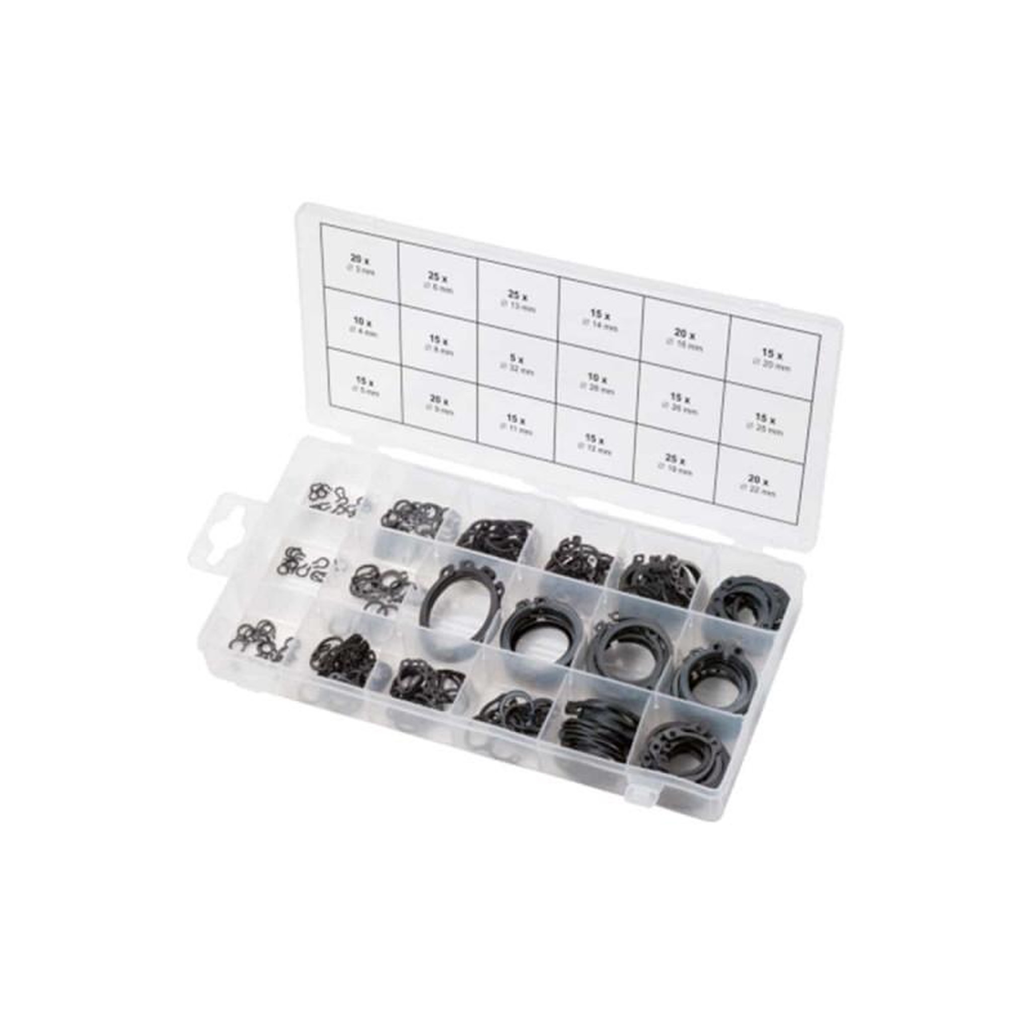 Ks Tools Assortiment de circlips ks tools - extérieur - 300 pcs - 970.0100