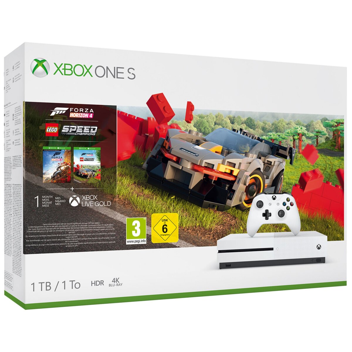MICROSOFT Console Xbox One S 1To Forza Horizon 4 + DLC Lego