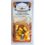Profile 12 cosses clips pré-isolées jaunes mâles + femelles