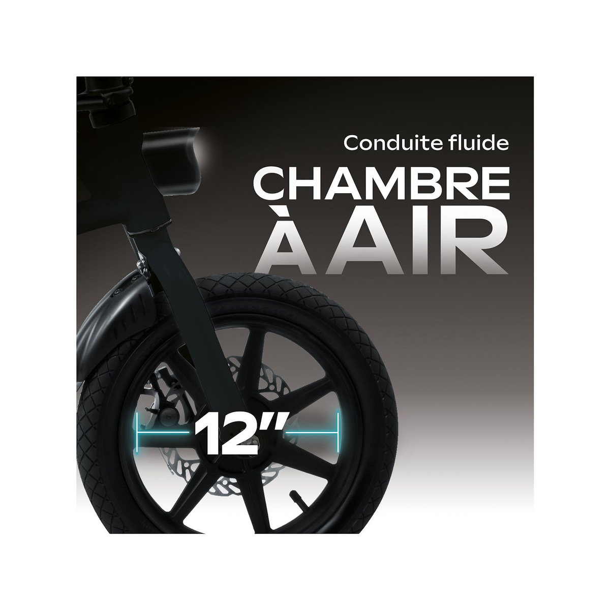 URBANGLIDE Draisienne Électrique E-bike 120 – 350W - 25 km/h - Autonomie 18 km - Pneu 12  - 36V/5.2Ah - 15Kg