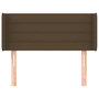 Voir la diapositive 3 : VIDAXL Tete de lit avec oreilles Marron Fonce 83x16x78/88 cm Tissu