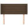Voir la diapositive 3 : VIDAXL Tete de lit avec oreilles Marron Fonce 83x16x78/88 cm Tissu