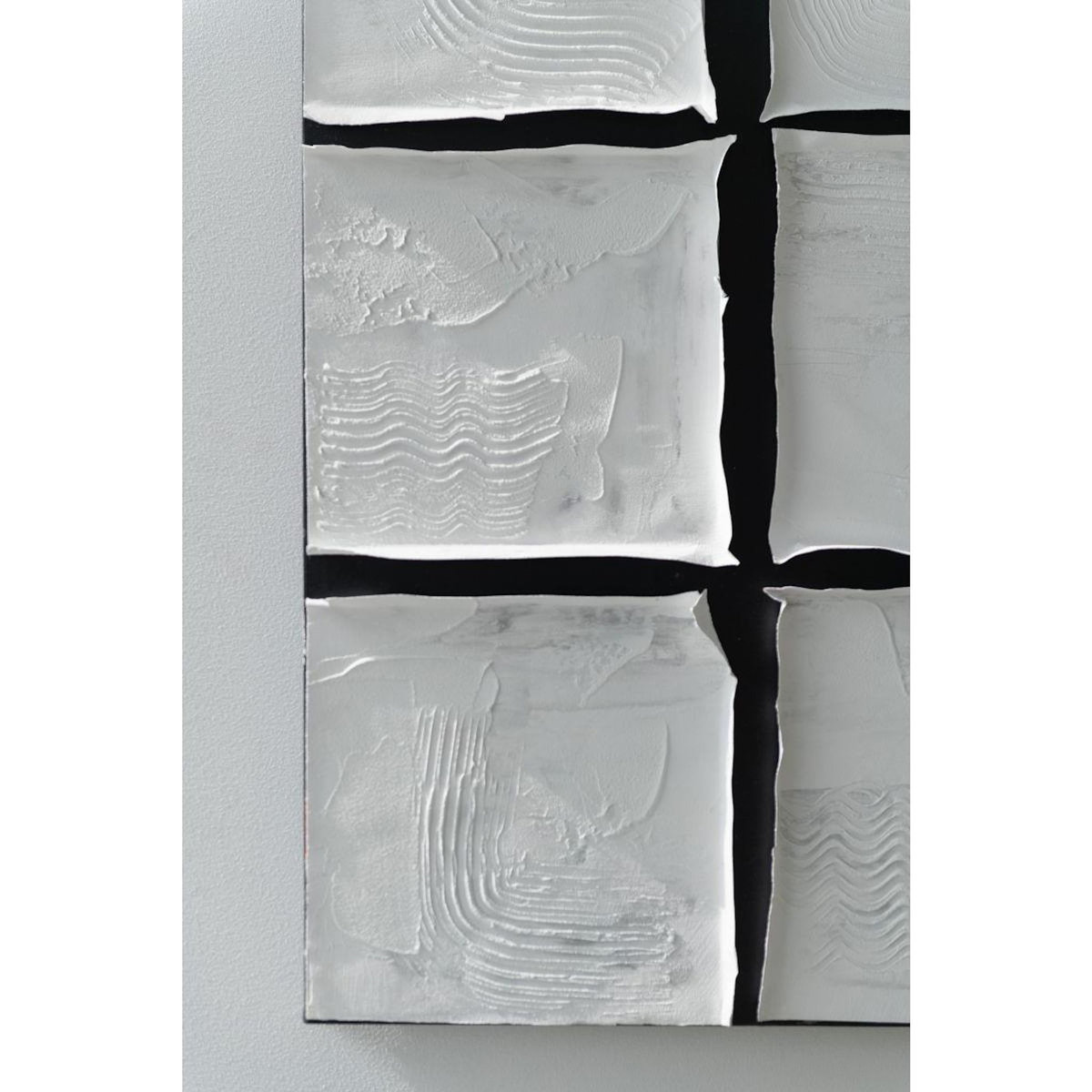 Paris Prix Toile Acrylique  Courchevel  122x122cm Blanc & Noir