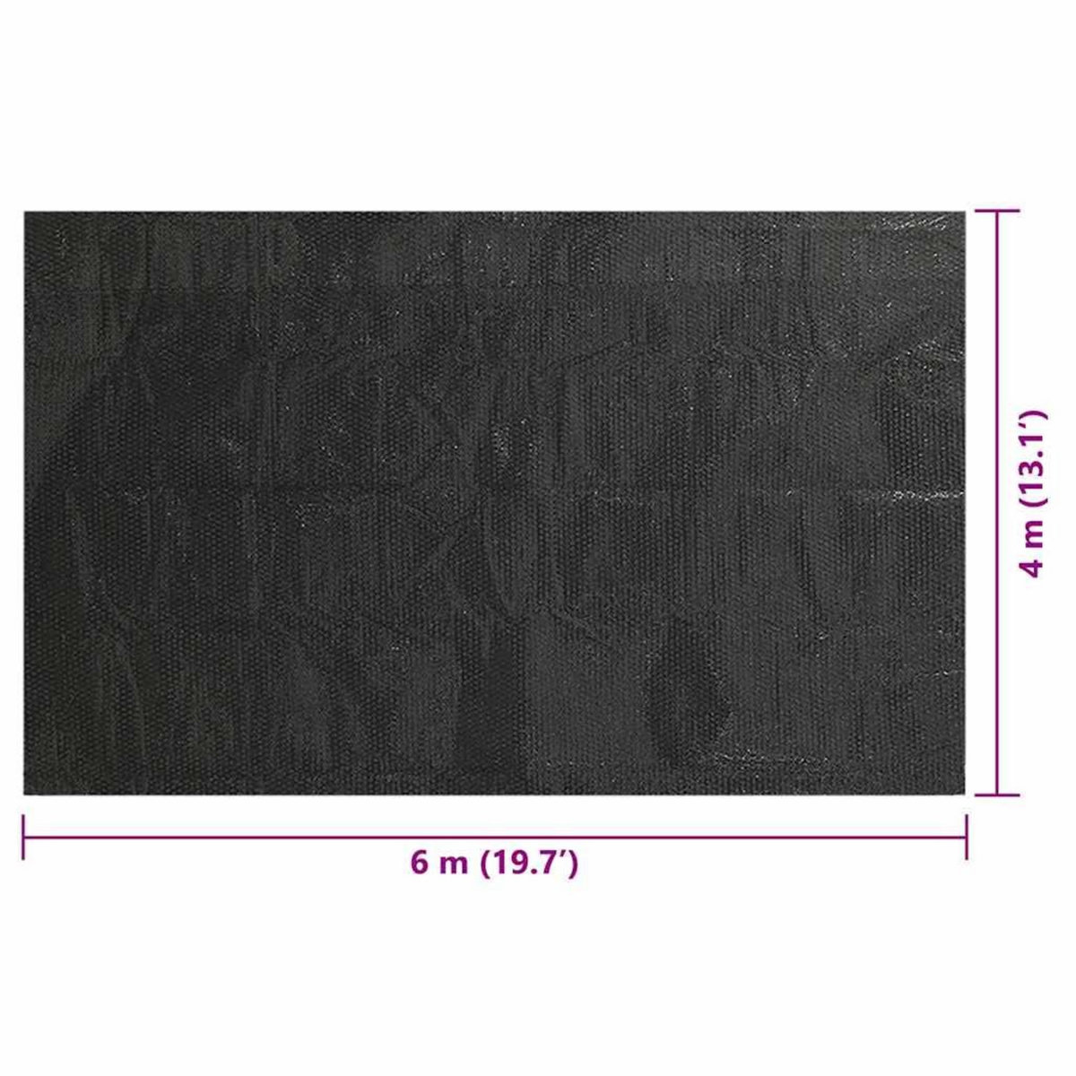 VIDAXL Couverture de piscine rectangulaire 600x400 cm PE Noir
