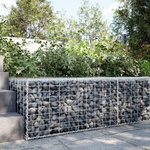 VIDAXL Panier gabion avec couvercle 100x100x50 cm fer galvanise