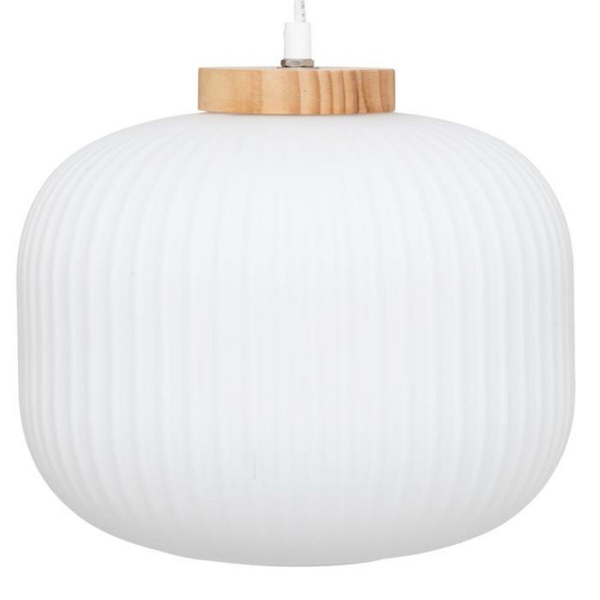 ATMOSPHERA Lampe Suspension en Verre  Travis  25cm Blanc