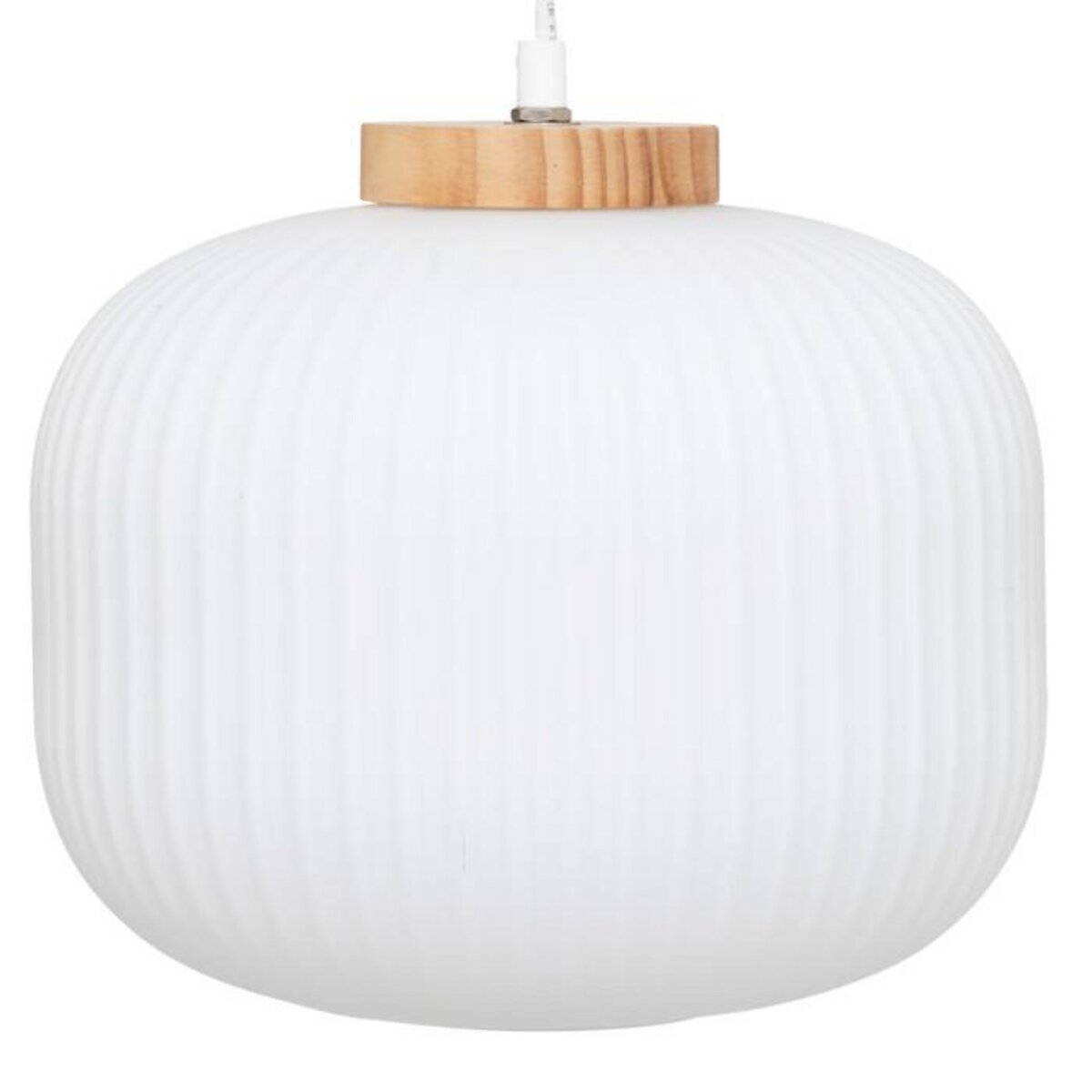 ATMOSPHERA Lampe Suspension en Verre  Travis  25cm Blanc