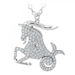 SC CRYSTAL Collier signe astrologique capricorne orné de Cristaux scintillants par SC Crystal