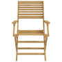Voir la diapositive 5 : VIDAXL Chaises pliables de jardin lot de 8 bois massif d'acacia