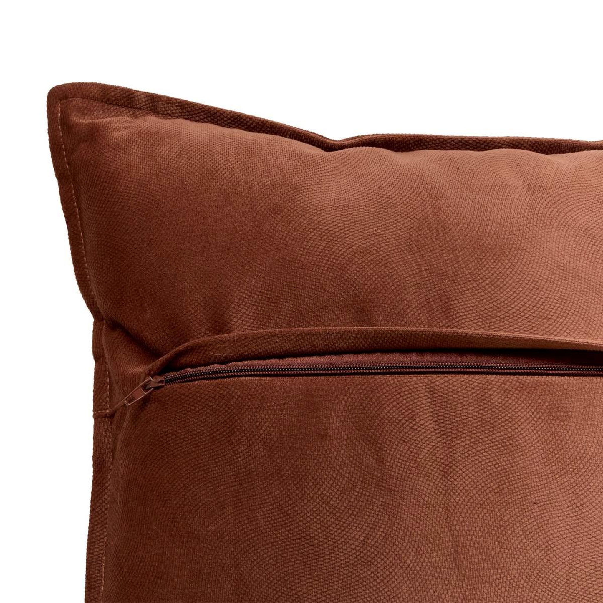 Voir la diapositive 3 : ATMOSPHERA Coussin déco uni  lilou  45x45cm marron tonka
