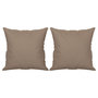 Voir la diapositive 2 : VIDAXL Coussins decoratifs lot de 2 Taupe 40x40 cm Tissu microfibre