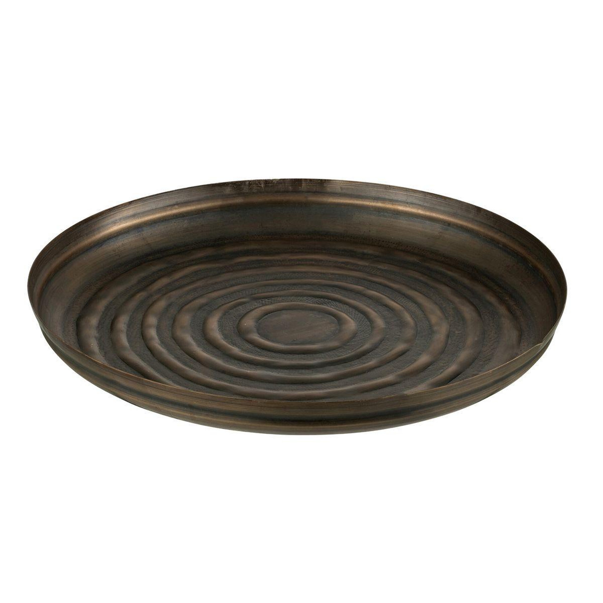 J-LINE Plateau de service en métal  antika  40cm bronze