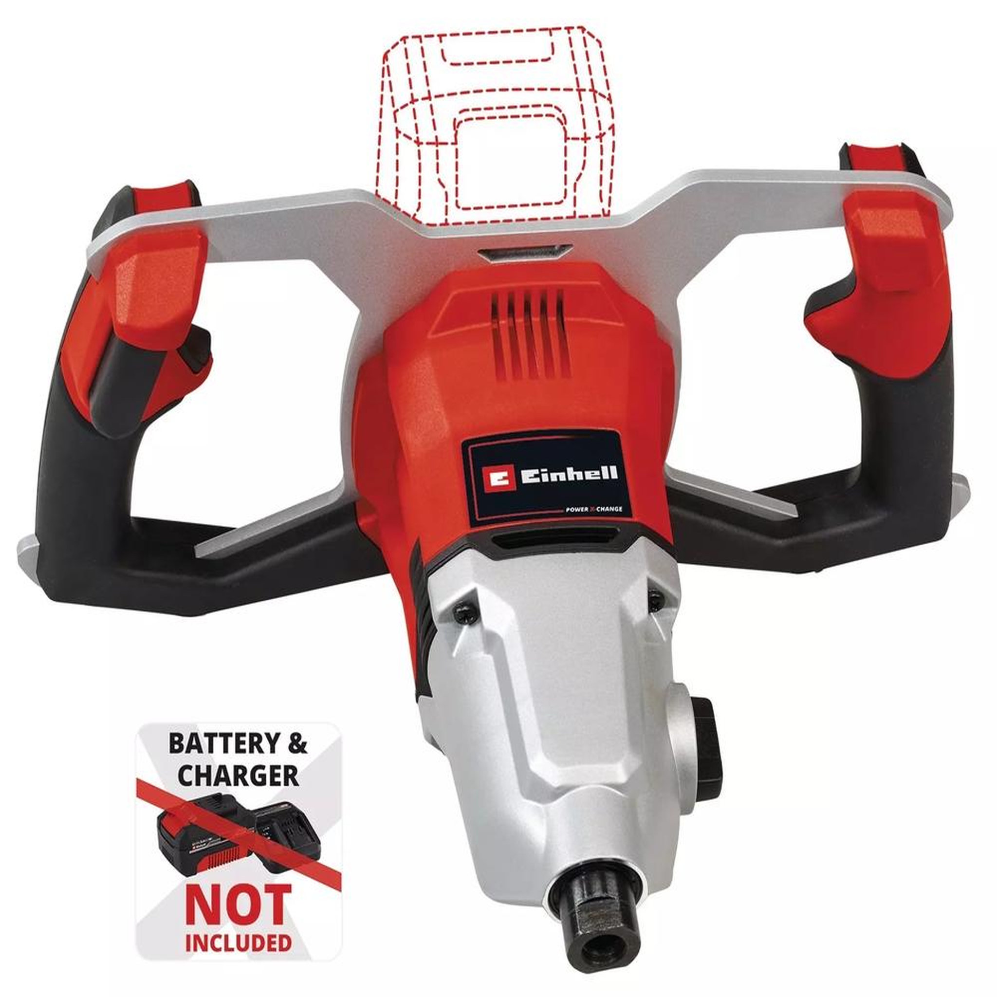 Einhell Malaxeur à mortier et peinture sans fil  TP-MX 18-2 Li BL Solo