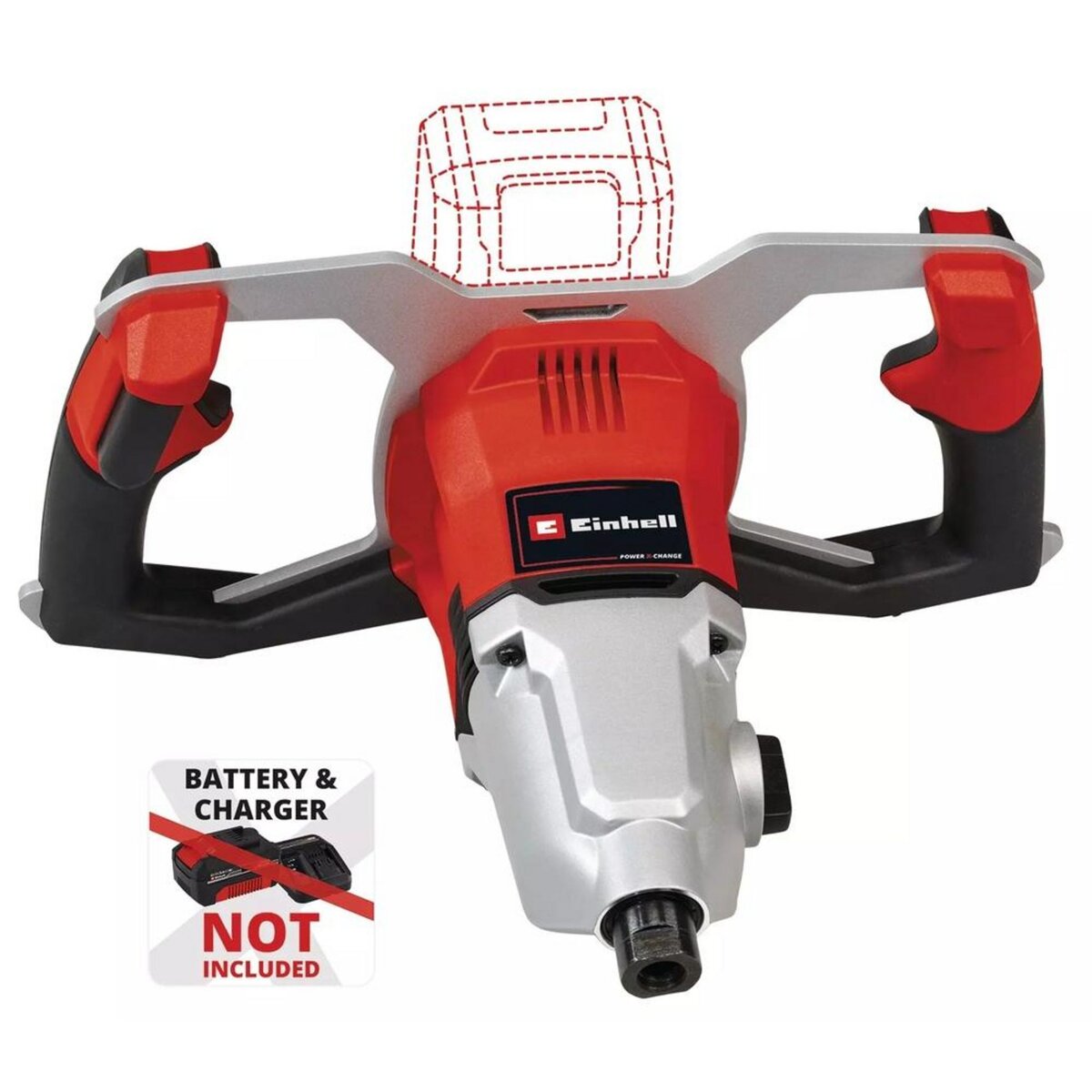 Einhell Malaxeur à mortier et peinture sans fil  TP-MX 18-2 Li BL Solo