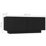 Voir la diapositive 6 : VIDAXL Table de chevet noir 100x35x40 cm bois d'ingenierie