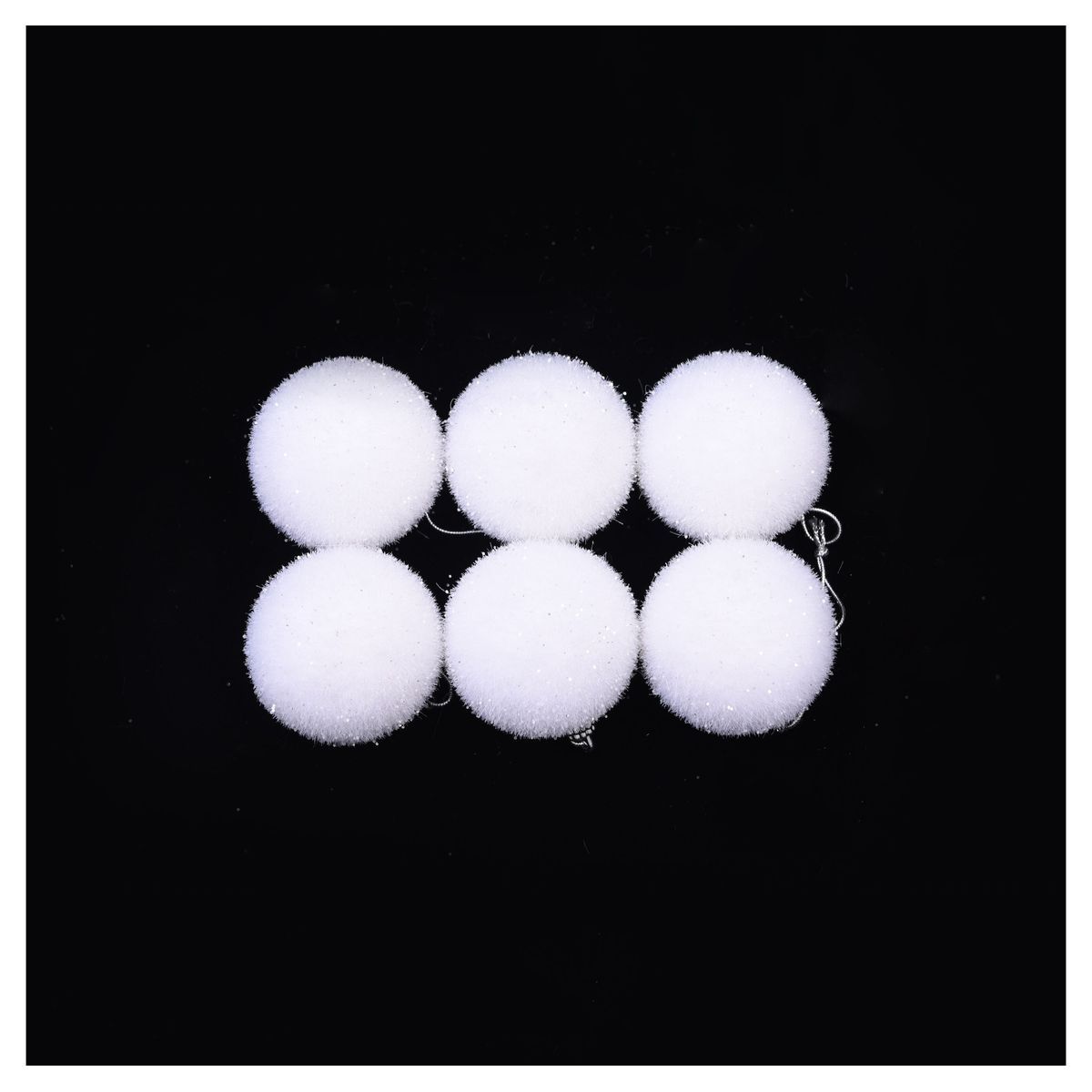 ACTUEL SET DE 6 BOULES NEIGE 6CM