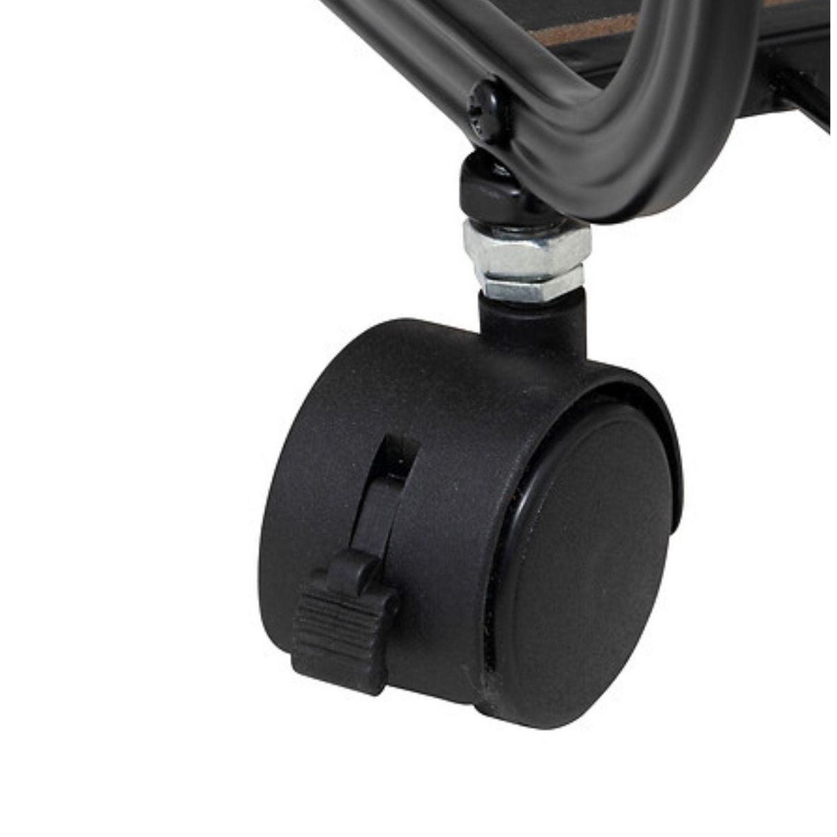 FIVE Étagère à roulettes 2 niveaux en métal et bois - Noir