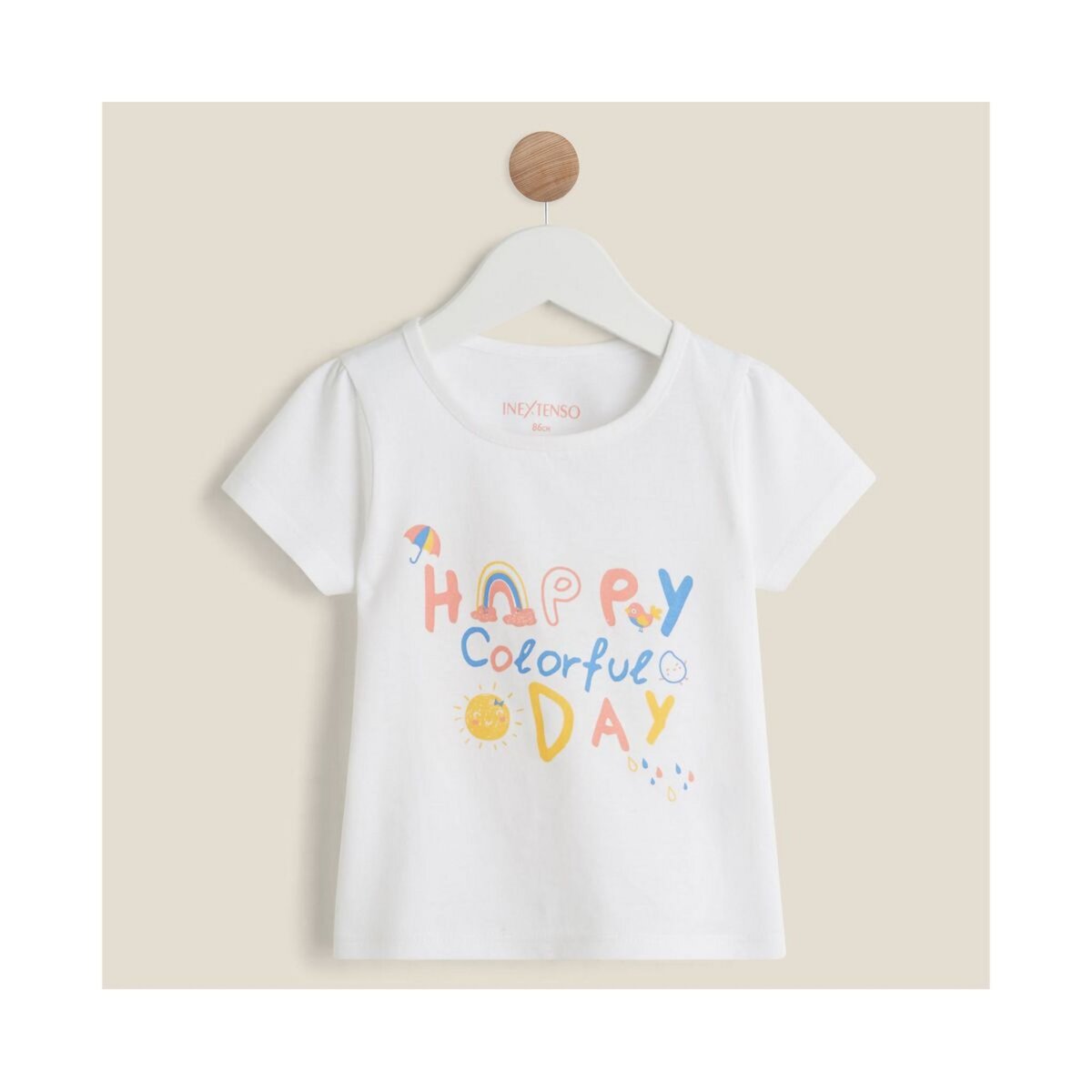 IN EXTENSO T-shirt manches courtes happy color bébé fille