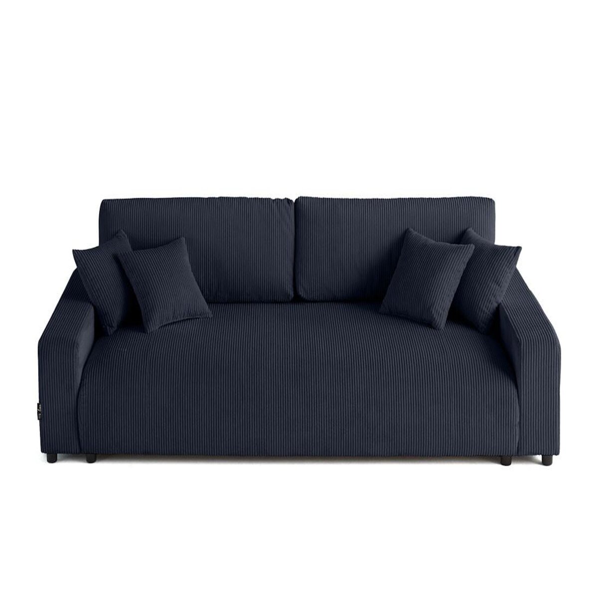 LISA DESIGN Pivoine - canapé droit 3 places - convertible avec coffre - en velours côtelé