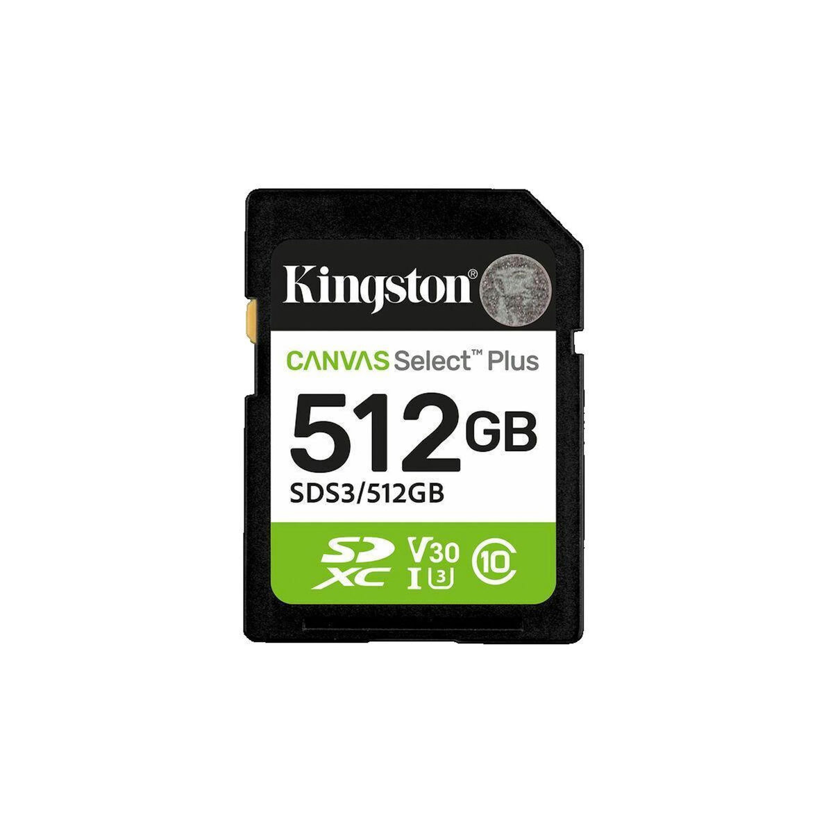 Kingston Carte mémoire Kingston Canvas Select Plus 512 Go