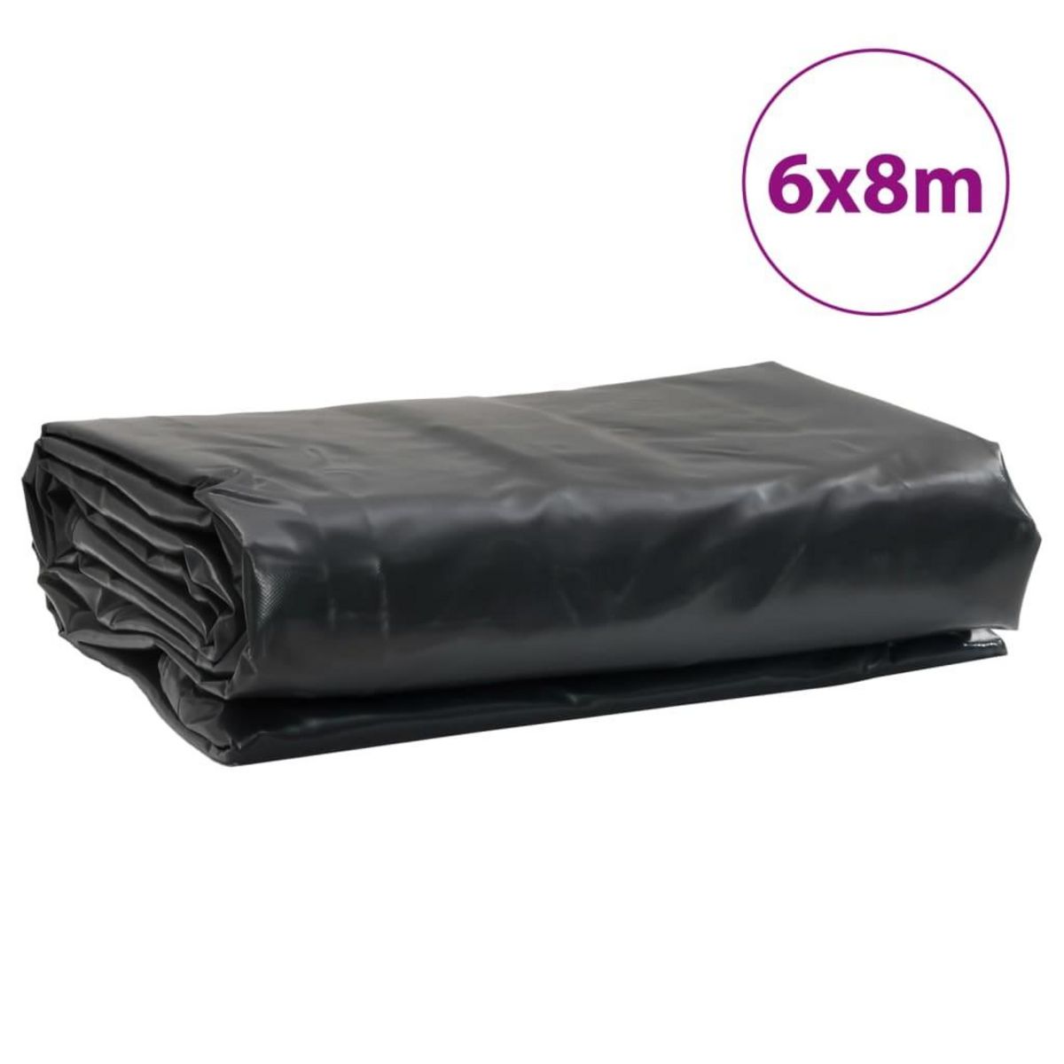 VIDAXL Bache anthracite 6x8 m 650 g/m²