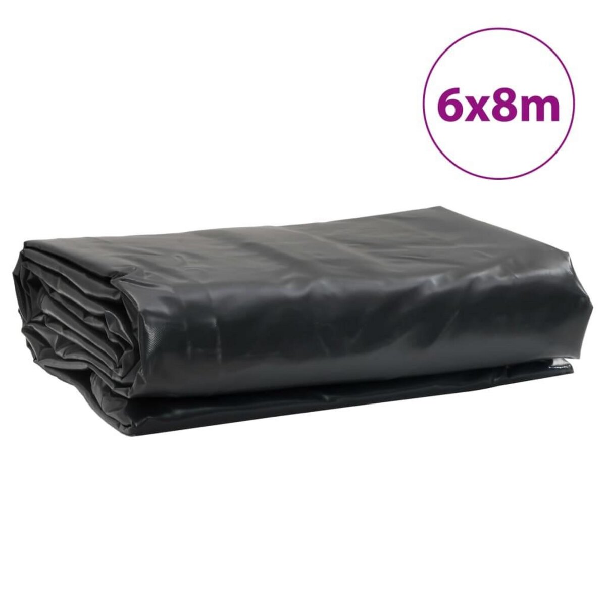 VIDAXL Bache anthracite 6x8 m 650 g/m²