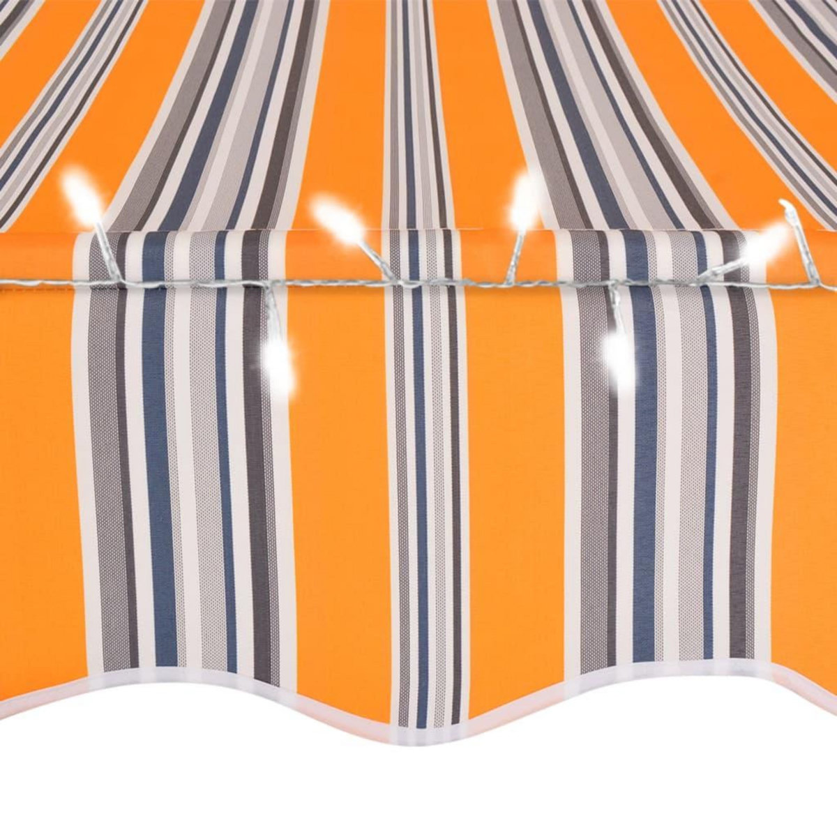 VIDAXL Auvent manuel retractable avec LED 100 cm Jaune et bleu