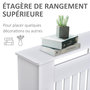 Voir la diapositive 4 : HOMCOM Cache-radiateur design panneau cabinet 112L x 19l x 81H cm MDF blanc