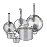 ELO Ensemble de 3 Poêles de cuisson 24, 28 et 32 cm et 3 faitouts 12, 14 et 26 cm Elo Profi Citrin