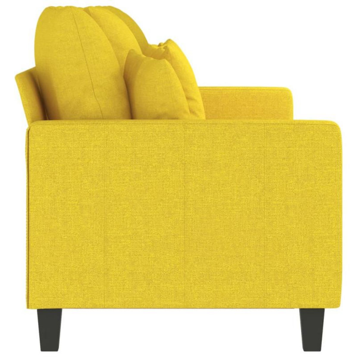 VIDAXL Canapé à 3 places Jaune clair 180 cm Tissu