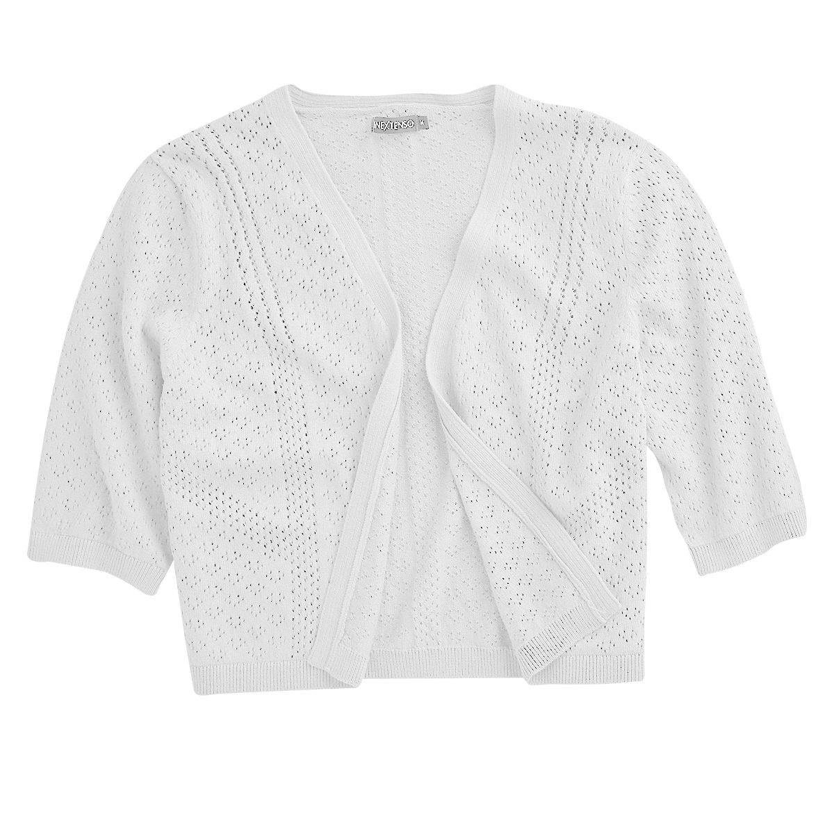 INEXTENSO Bolero ajouré blanc femme
