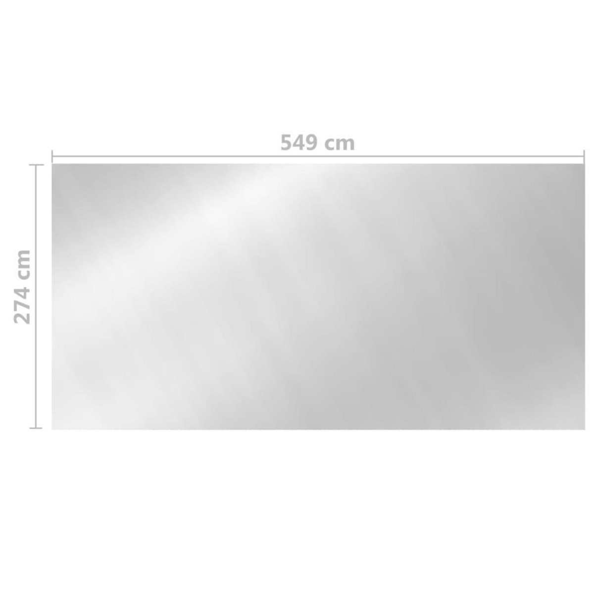 VIDAXL Couverture de piscine Argente 549x274 cm PE