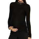 MAMALICIOUS T Shirt de Grossesse  Femme Mamalicious Trinity. Coloris disponibles : Noir