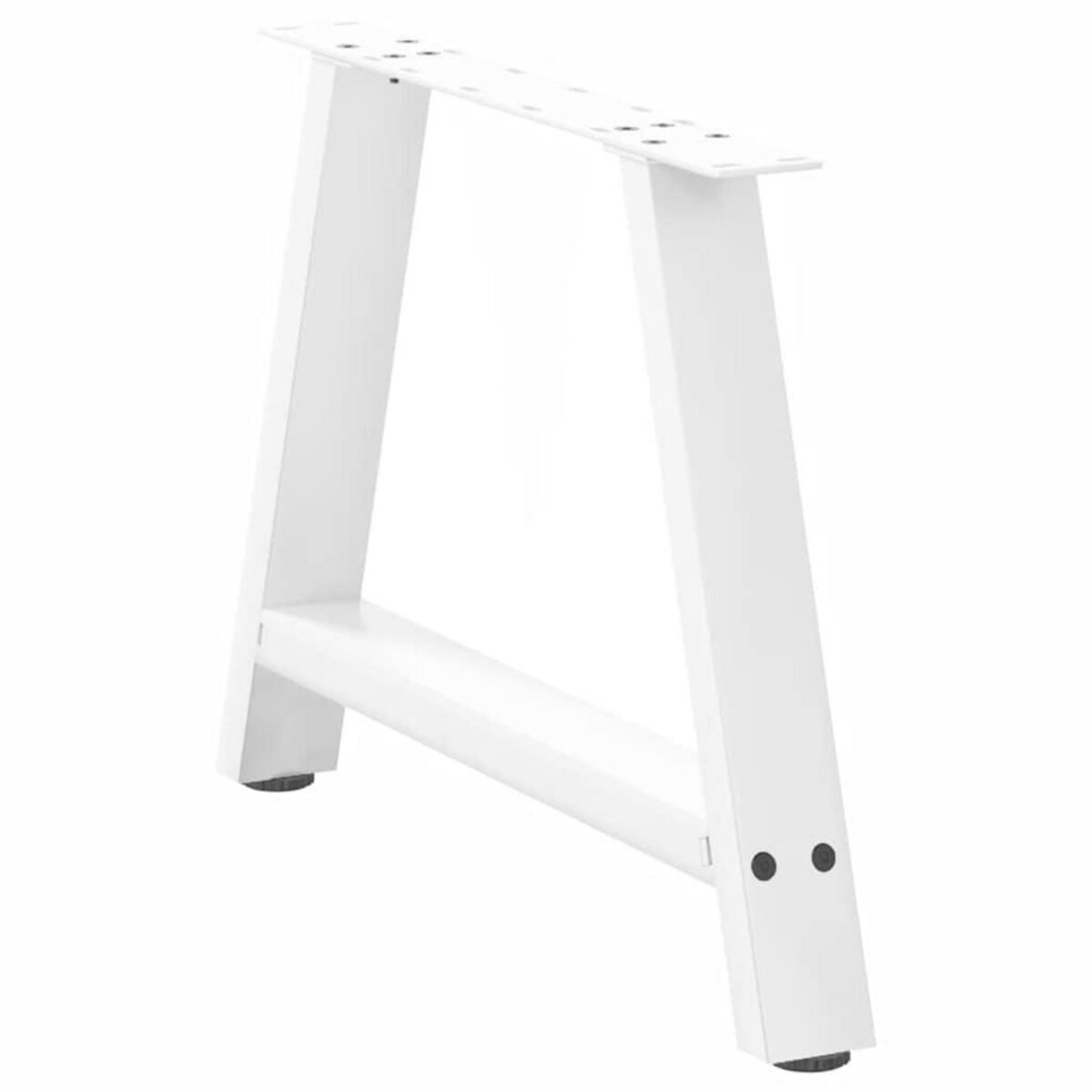 VIDAXL Pieds de table basse forme de A 2 pcs blanc 70x(42-43) cm acier