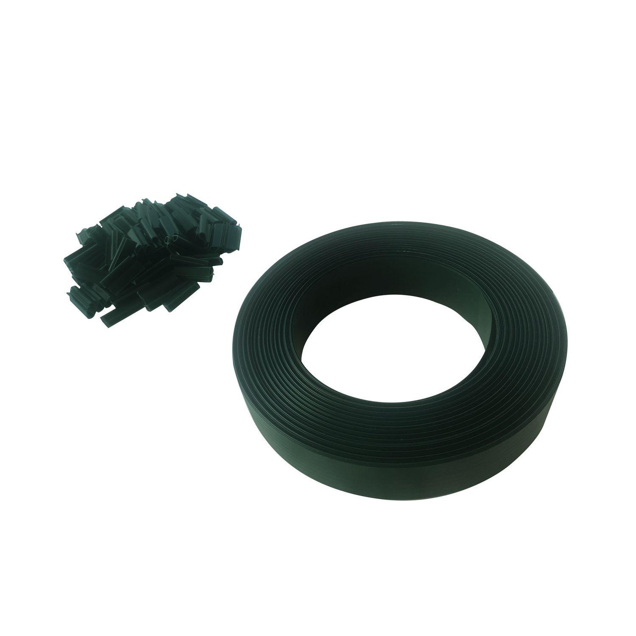 TOILINUX Lamelle occultante avec clip de fixation de 50 m. Coloris disponibles : Noir, Vert, Gris