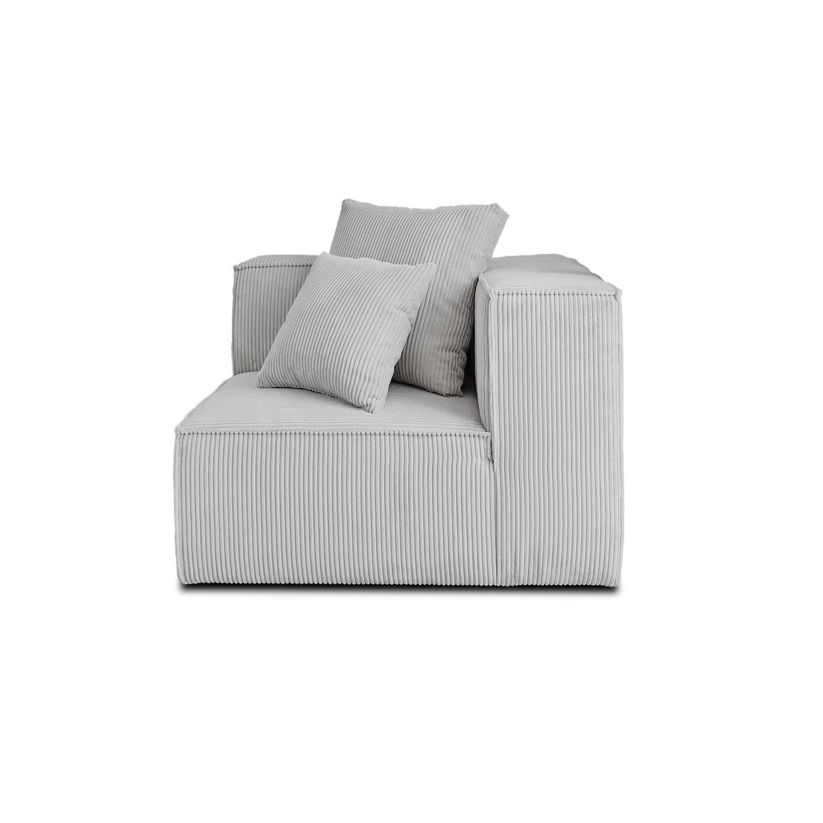 LISA DESIGN Colombine - module d'assise d'angle réversible - en velours côtelé