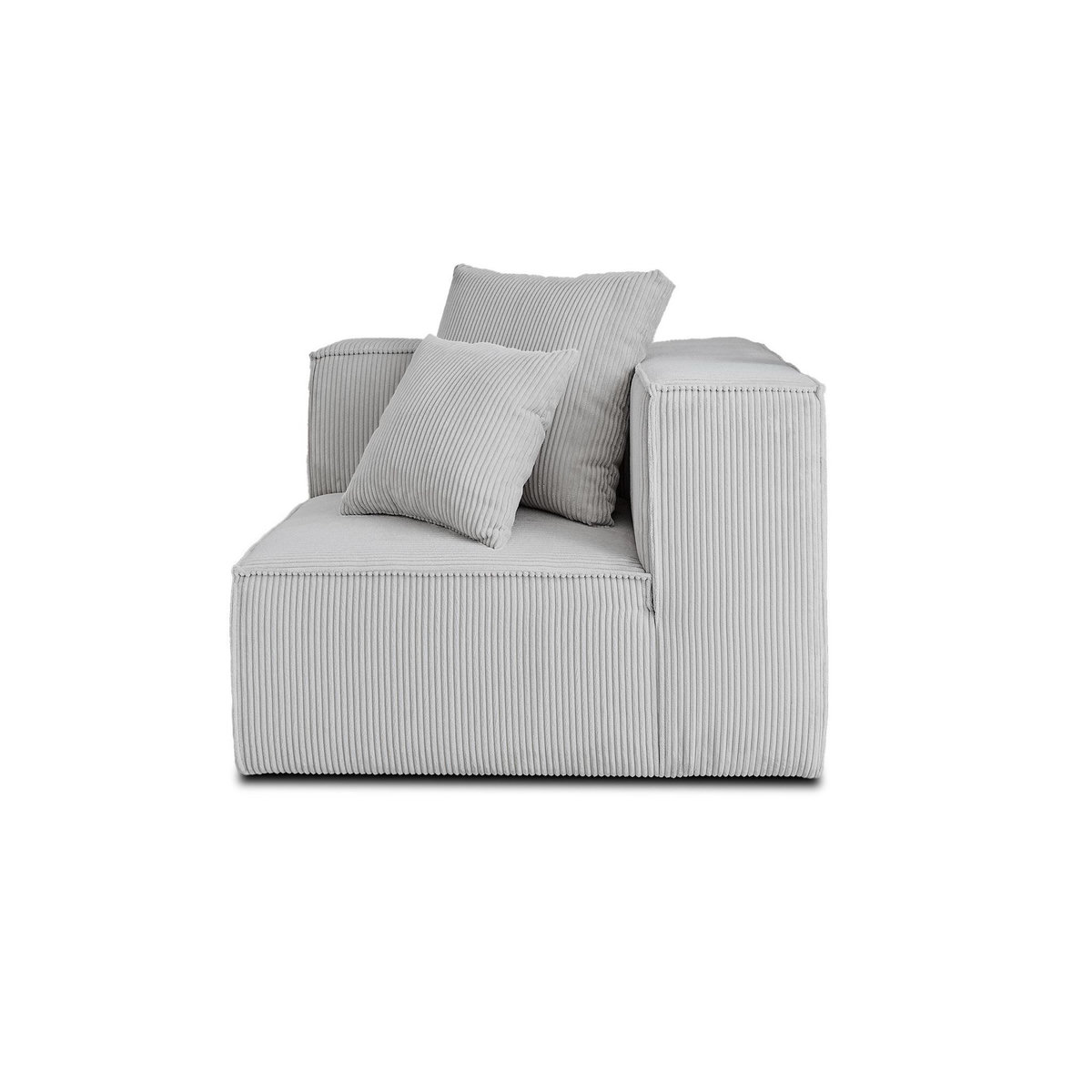 LISA DESIGN Colombine - module d'assise d'angle réversible - en velours côtelé