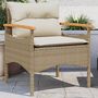Voir la diapositive 4 : VIDAXL Salon de jardin avec coussins 3 pcs beige resine tressee