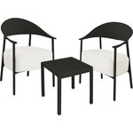 Habitat et Jardin Salon de jardin en métal et plastique  Céora  - 2 places - Noir