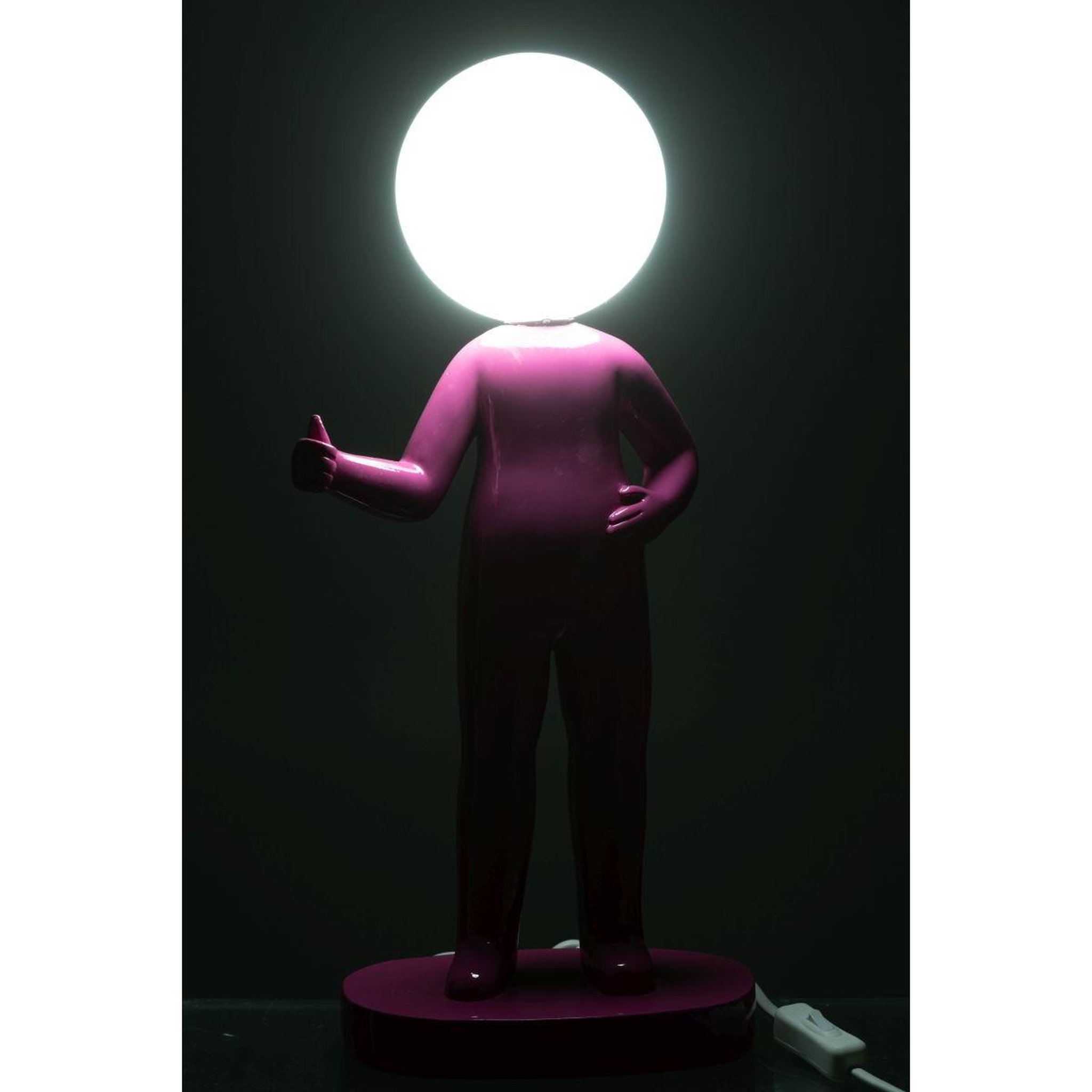 Voir la diapositive 3 : J-LINE Lampe à poser en résine  pouces  44cm fuchsia
