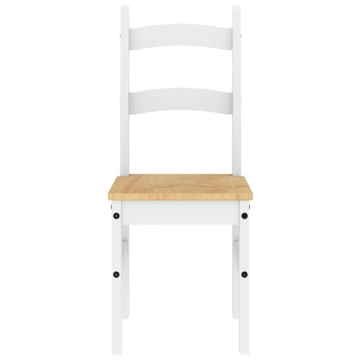 VIDAXL Chaises a manger lot de 2 blanc 40x46x99 cm bois massif de pin