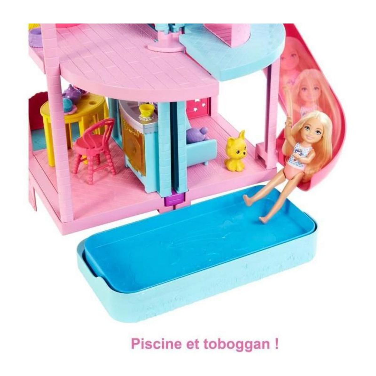 BARBIE MATTEL L'incroyable Maison de Chelsea et ses animaux Barbie, 50 cm