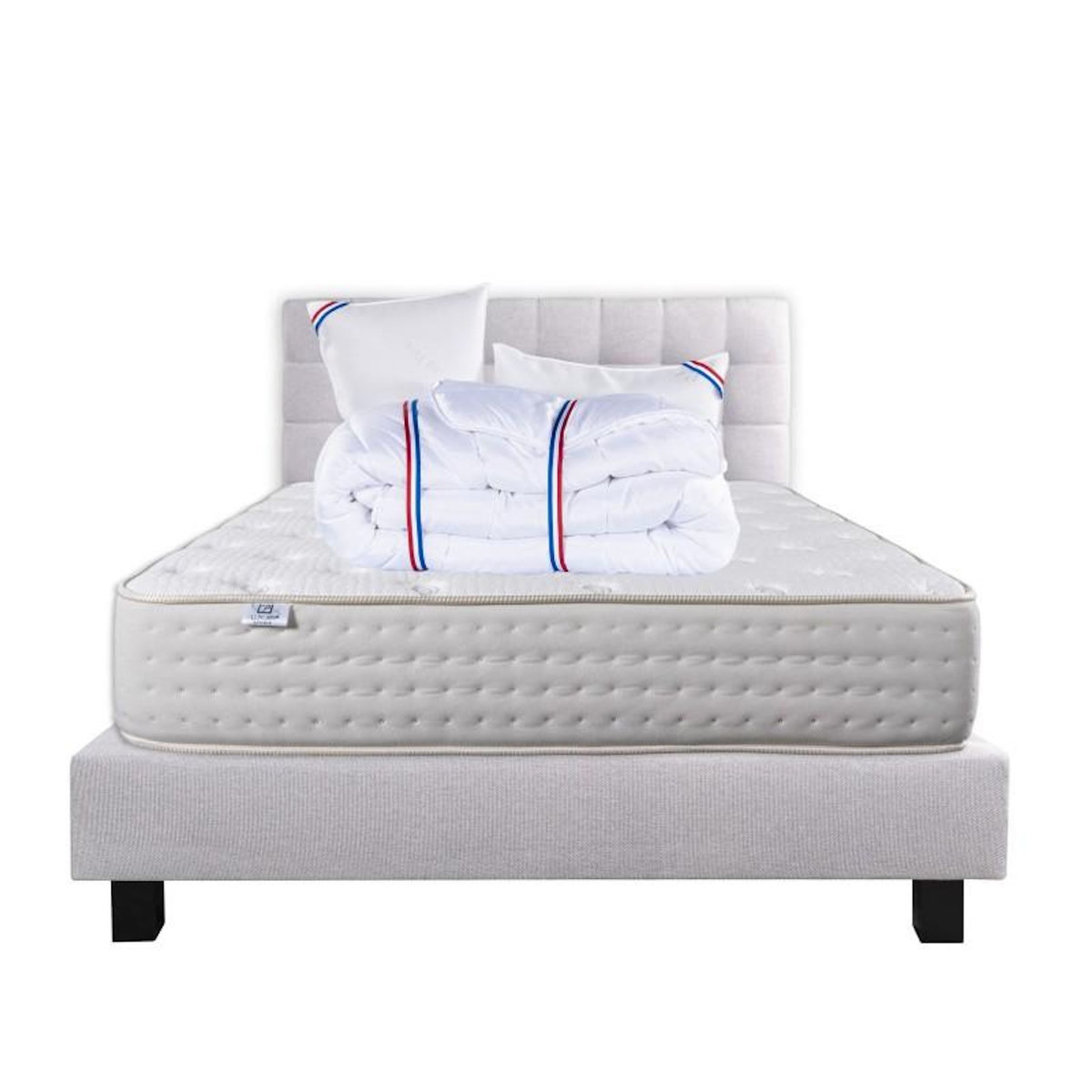 LUXURY LITERIE Ensemble literie mousse, Purlux Ferme, Gris