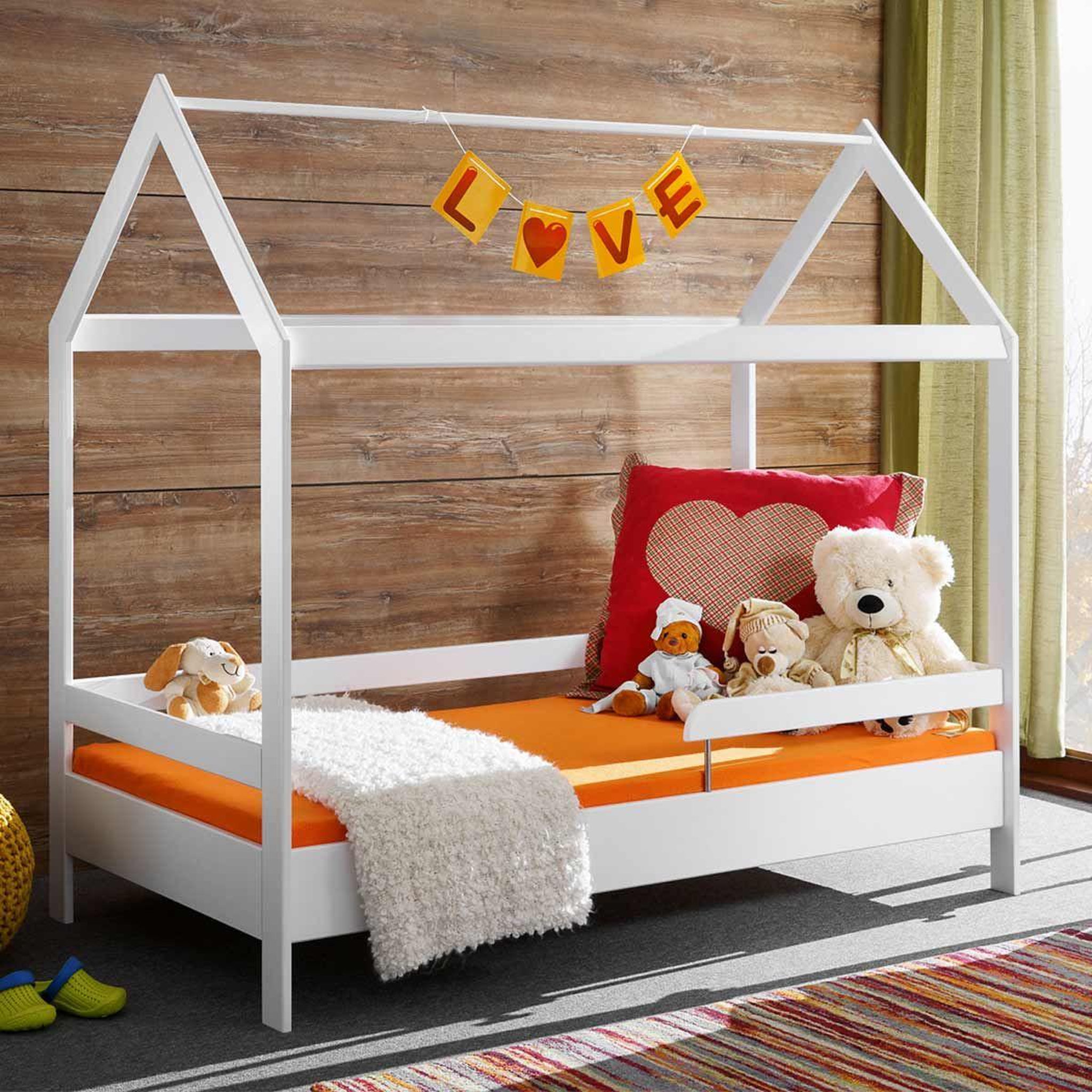 Voir la diapositive 2 : Paris Prix Lit cabane enfant  tymmi house  80x160cm blanc mat
