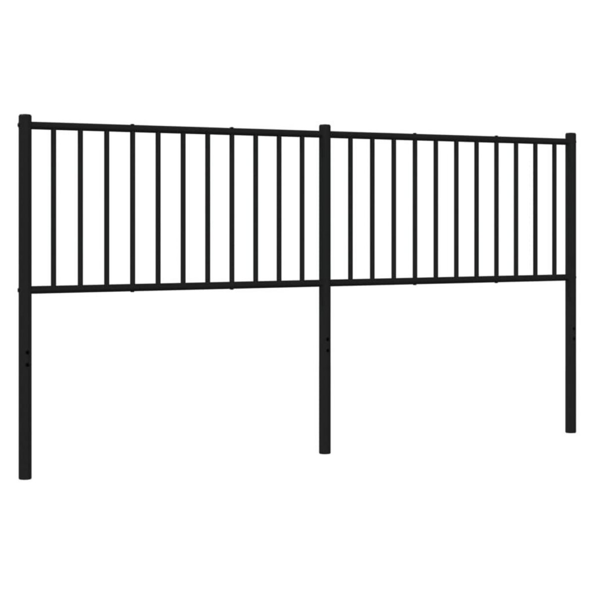 VIDAXL Tete de lit metal noir 180 cm