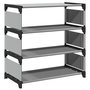 Voir la diapositive 2 : VIDAXL Etagere a chaussures 4 niveaux gris 54x28x55 cm tissu non-tisse